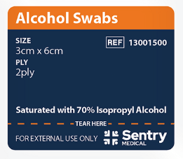 Pack of 50 Alcohol Swabs
